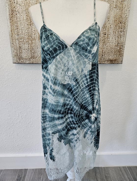Free People Other - NWT Free People Teal and White Lace-Trim Slip Dress